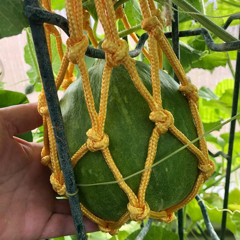 Melon Hammocks Cradles, 5 Pack of Nets for Melons, Perfect for Growing Cantaloupe, Watermelon in Vertical Garden (Orange)...