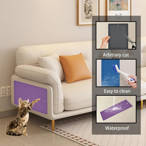 6 PCS Cat Nail File Scratcher,11.0x14.9''Nail File for Cats Scratch Liner,Cat Nail Scratching Strips with Hanging Hole Peel Stick Kitten Scratchin...