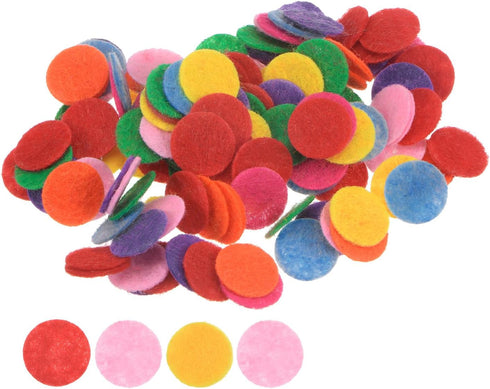 HARFINGTON 600pcs Round Felt Circles, 10mm 3/8" Pre Cut Felt Craft Pads Non-Woven Mini Felt Fabric Circles for DIY Sewing Handcraft Cut Projects C...