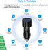 Car Charger, USMEI Quick Charge 3.0 Dual USB Charger Adapter with Voltmeter, Compatible with iPhone 15/14/13, Samsung S24/S23/S22/Note 20/10 and M...