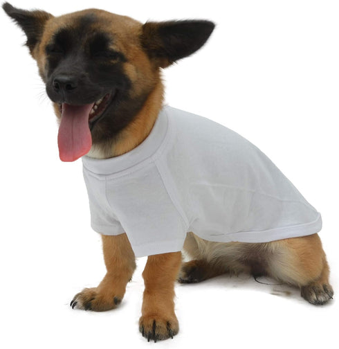 Lovelonglong Pet Clothing Dog Costumes Dachshund Clothes Blank T-Shirt Tee Shirts for Dachshund Dogs,Corgi 100% Cotton White D-XL...