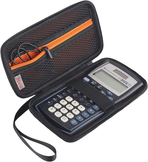 BOVKE Scientific Calculator Carrying Case Replacement for Texas Instruments TI-30X IIS 2-Line Scientific BA II Plus Financial Calculator, Black...