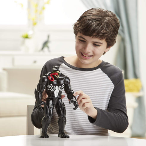 Spider-Man Maximum Venom Titan Hero Venom Action Figure, Inspired by The Marvel Universe, Blast Gear-Compatible Back Port, Ages 4 and Up, Black...