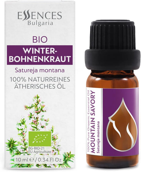 Essences Bulgaria Organic Mountain Savory Essential Oil 1/3 Fl Oz | 10ml | Satureja Montana | 100% Pure and Natural | Undiluted | Therapeutic Grad...
