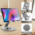 2PCS Cell Phone Stand, Multi-Angel Adjustable 360° Rotation Non-Slip Metal Phone Stand Compatible with iPone Android Smartphone and Tablet(Grey&Gr...