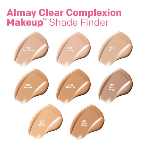 Almay Clear Complexion Acne Foundation Makeup with Salicylic Acid - Lightweight, Medium Coverage, Hypoallergenic, Fragrance-Free, for Sensitive Sk...