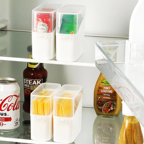 PARBEE Sliced Cheese Container for Fridge, 2 Pack Cheese Slice Storage Airtight Clear Deli Cheese Slices Holder to Keep Cheese Fresh Longer...