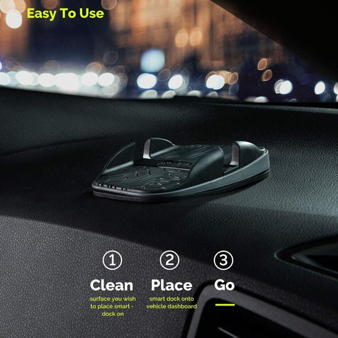 Numi Smart Dock Dashboard Cell Phone Holder - Dashboard Sticky Pad Technology - View Your Phone On Your Dash - Works with All Cars and Smartphones...