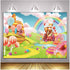 Qian Lollipop Backdrops Cartoon Candy Photo Rainbow Studio Props Booth Baby Birthday Party Photography Background Vinyl 5x3FT ly020...