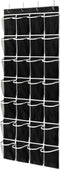 28 Pockets Over the Door Shoe Organzier, Hanging Shoe Organizer for Door Large Capacity Shoe Storage Bag with 4 Metal Hooks (Black-1Pack)...