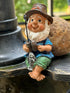 Fairy Garden Fishing Gnome Statues Miniature Dwarf Elf Figurines Outdoor Landscape Ornaments for Yard Lawn Pond Pool Riverside Decoration...