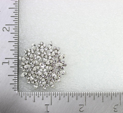 Faship Gorgeous Clear Rhinestone Crystal Pin Brooch Bridal Wedding Party...