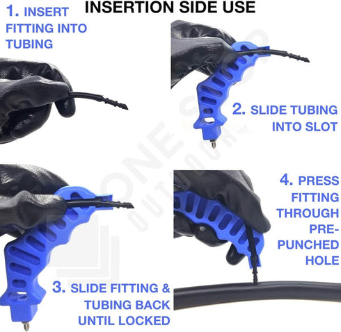 2-in-One Drip Irrigation Tubing Hole Punch & Fitting Insertion Tool - for Easier 1/4" Inch Fitting & Emitter Insertion (Punch & Fitting Insertion ...