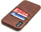 Dockem Wallet Case for iPhone X/XS: Built-in Metal Plate for Magnetic Mounting & 2 Credit Card Holders, (5.8" Exec M2, Synthetic Leather, Brown)...