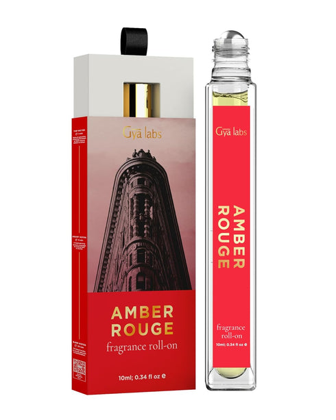 Gya Labs Amber Rouge Fragrance Oil Roll On - Natural Amber Perfume Oil for Skin - Amber Rouge Perfume Fragrance Oil for Men & Women (0.34 Fl Oz)...
