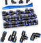 mxuteuk 1/4 Inch OD Push to Connect Fittings 1/4 Inch Quick Connect Fittings Air Hose Fittings Pneumatic Fittings Kit for 1/4 inch Tube (30PCS)...