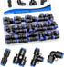 mxuteuk 1/4 Inch OD Push to Connect Fittings 1/4 Inch Quick Connect Fittings Air Hose Fittings Pneumatic Fittings Kit for 1/4 inch Tube (30PCS)...