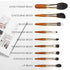 Unaone 9 Piece Makeup Brushes Set, Professional Travel Small Makeup Brushes with PU Makeup Brush Bag, Portable Cosmetics Brushes for Eyeshadow, Po...
