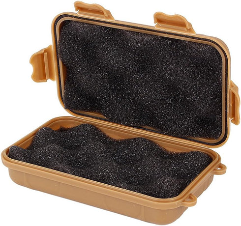 Yosoo Outdoor Waterproof Airtight Survival Storage Case Container Fishing Carry Box (Mud Color, S) Waterproof Storage Containers Small Waterproof ...