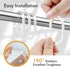 Amazer Plastic Shower Curtain Rings, Shower Curtain Hooks, 24 Pcs C Shaped Shower Hooks for Shower Curtain, Clear Shower Curtain Hooks for Bathroo...
