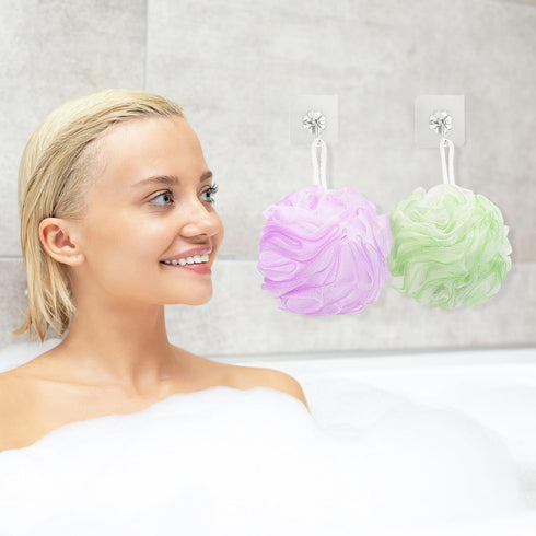 Tbestmax 4 Pack Bath Sponge Pouf Shower Loofah Body Scrubber Exfoliator, 60g/Piece - 4 Colors...