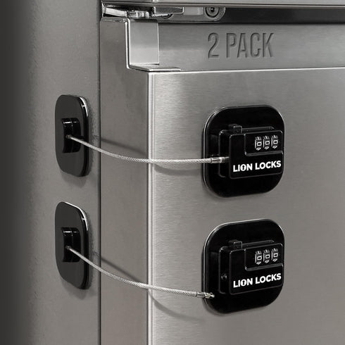 Refrigerator Lock Combination, Fridge Locks for Adults, (2 Pack) Refrigerator Locks for Adults and Kids, Refrigerator Locks with Code, Heavy Duty ...