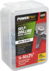 Power Pro Premium Self-Drilling Metal Screws, Zinc Plated Steel, Hex Washer Head Metal to Metal Winged Point Screws, Silver, ¼ x 2-½ inches, Box o...