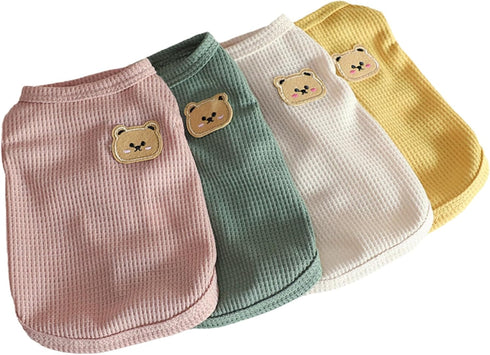 RichePet 4 Pieces Dog Shirts with Breathable and Comfort Small Medium Dog cat pet Clothing Spring Dog Outfits for Small Puppy Cat Pets (X-Large), ...