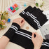 BENECREAT 2Pcs Elastic Fiber Ribbing Fabric, Black Stripes Pattern Knitted Waistband Knit Ribs Welts, Cuffs, Neck Bands for Trimming and Edging Ga...