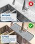 Kitchen Sink Splash Guard - Silicone Faucet Handle Drip Catcher Tray, Dish Soap Dispenser and Sponge Holder Mat Behind Faucet, Kitchen Gadgets Sin...