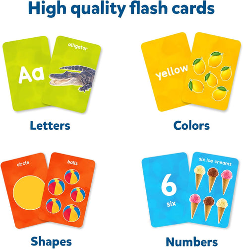 Skillmatics Thick Flash Cards for Toddlers - Letters, Numbers, Shapes & Colors, Montessori Toys & Games, Preschool Learning for Kids 1, 2, 3, 4 Ye...