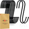 30 Pack Black S Hooks for Hanging 3.5 Inch Heavy Duty Durable Metal Hooks Carbon Steel S Shaped Large S Hooks for Hanging Jeans Kitchen Utensils P...