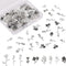 OLYCRAFT 135pcs Flower Theme Resin Fillers Charms Rose Plum Blossom Alloy Cabochons Alloy Epoxy Resin Supplies Nail Art Decorations for Resin Jewe...