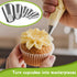 Suuker Rose Flower Piping Tips Set, Stainless Steel Chrysanthemum Nozzles, Crinkle Cream Laminating Nozzle Cupcake Pastry Tool For Decorating Cake...