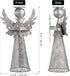 PRETYZOOM Christmas Silver Angel Tree Topper Exquisite Glitter 3D Angel Figure Tree Topper Ornament for Party Home Mall Xmas Tree Favor...
