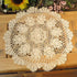 Damanni Beige Cotton Handmade Crochet Lace Tablecloth Doilies Table Overlay,Round,16 Inch,2PCS...