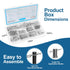 202 Pcs Hardware Pins Assortment Kit - 304 Stainless Steel Hairpin & R Clips, Retaining Fasteners, Cotter & Safety Split Pins...