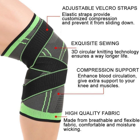 Compression Knee Sleeve Knee Brace for Men & Women Knee Support for Running, CrossFit, Basketball, Pain Relief, Meniscus Tear Arthritis ACL MCL Fa...