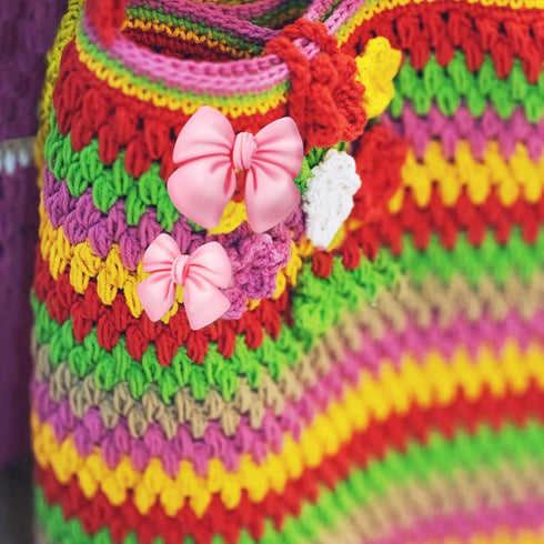 8Pcs Pink Bows Shoe Charms, DIY Bowknot Sandals Decorations, Pink Sandals Charms, Fashion Charms for Shoe, Easy to Install for Women Girl Party (R...