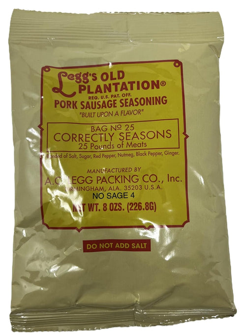 A.C. Legg Old Plantation Seasonings - Blend NS4 - Pork Sausage Seasoning with No Sage...