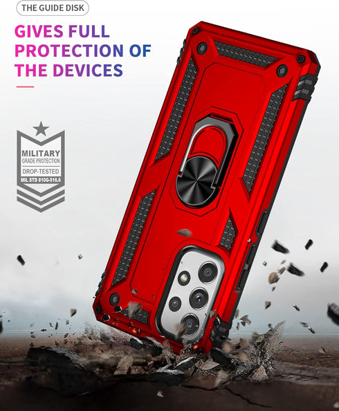 Military Grade Drop Impact for Samsung Galaxy A53 5G Case Galaxy A53 Case 360 Metal Rotating Ring Kickstand Holder Armor Heavy Duty Shockproof Cas...
