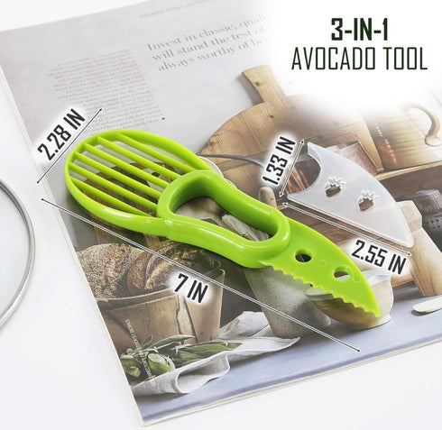 Avocado Peeler 3 in 1 Tool - Hassle-free Avocado Slicer, Pitter & Scooper - Kitchen Gadget for Hass Avocados - Easy to Use, Plastic Avocado Knife,...