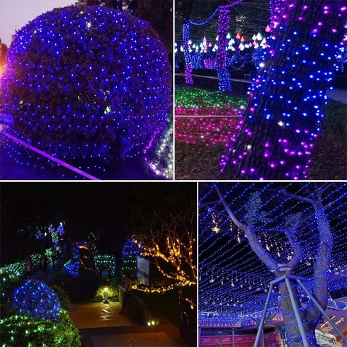 Solar String Lights, 2PACK 33ft 100 LED Blue Copper Wire Lights, Waterproof Fairy Decoration Starry String Lights - 8 Modes, Indoor/Outdoor for Ga...