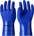 LANON PVC Chemical Resistant Gloves, Heavy-Duty Rubber Gloves, Acid, Alkali and Oil Protection, Non-Slip, Blue, Large...