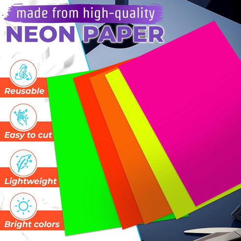 25 Sheets Neon Paper...