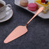 6-Piece Copper Serving Flatware Silverware Set,Stainless Steel Serving Utensil Set,Include Cake Server, Slotted Serving Spoon, Serving Spoon, Cold...
