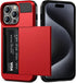 Vofolen Case Compatible with iPhone 15 Pro with Card Holder, Dual Layer Shockproof Wallet Phone Case Hidden Card Slot Sliding Protective Hard Shel...