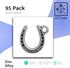 JGFinds Western Lucky Horseshoe Charms for Western Jewelry Making, Bulk 95 Pack - DIY Horseshoe Charms for Necklace, Earring Making or Country Cha...