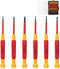 HAUTMEC 6Pcs Small Screwdriver Set 1000V Insulated Screwdriver Set Precision Screwdriver Set, Mini Screwdriver Set with Slotted and Phillips Magne...
