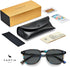 CARFIA Retro Polarized Sunglasses for Men UV400 Protection Classic Square Hand-crafted Acetate Frame...